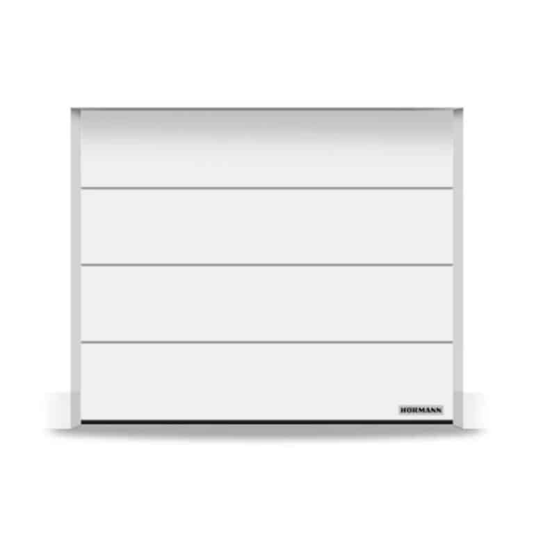 Garažna segmentna vrata, L-kanal, Planar, CH 9016, Matt deluxe, saobraćajno bela