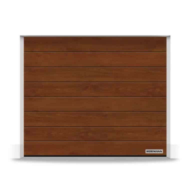 Garažna segmentna vrata, M-kanal, Decocolor, Dark Oak